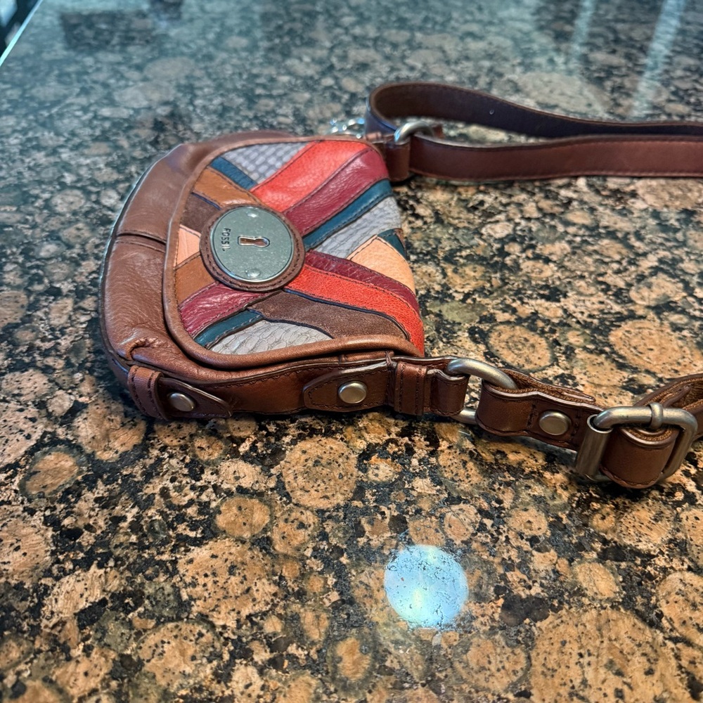 Fossil Women's Multicolor Patchwork Leather Bag - image 7